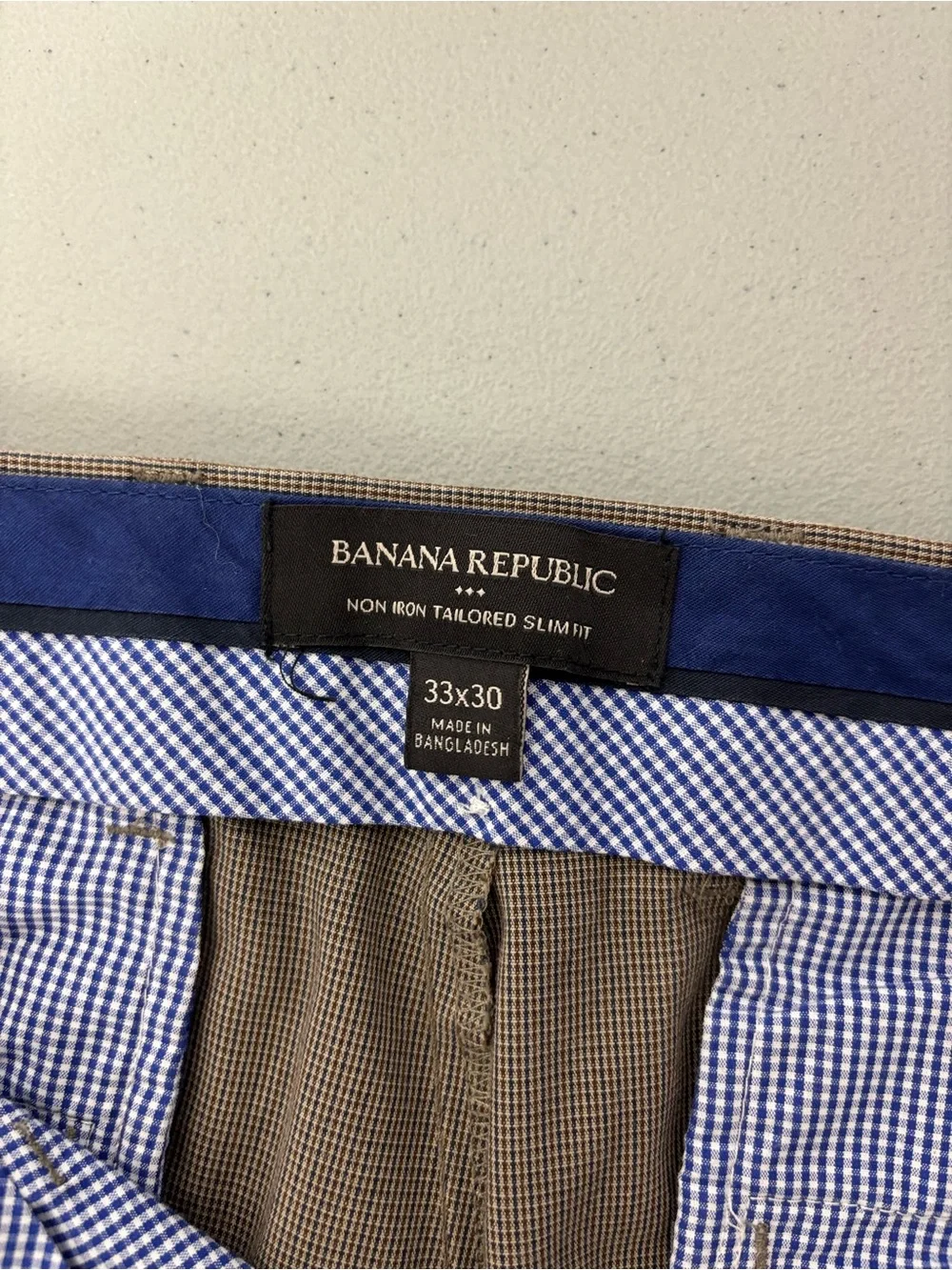 Banana Republic Men's Dress Pants Slacks 33x28 Cotton Preppy Career Office HEM